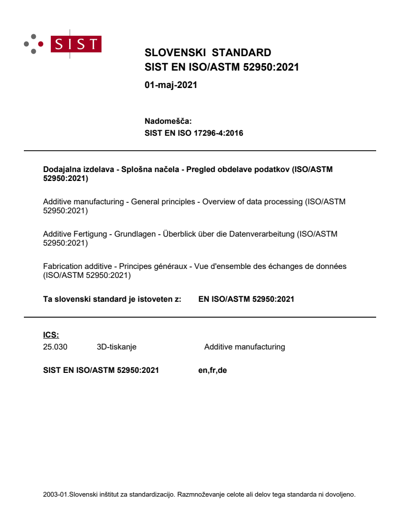 EN ISO/ASTM 52950:2021 EN ISO/ASTM 52950:2021 - Page 1 preview