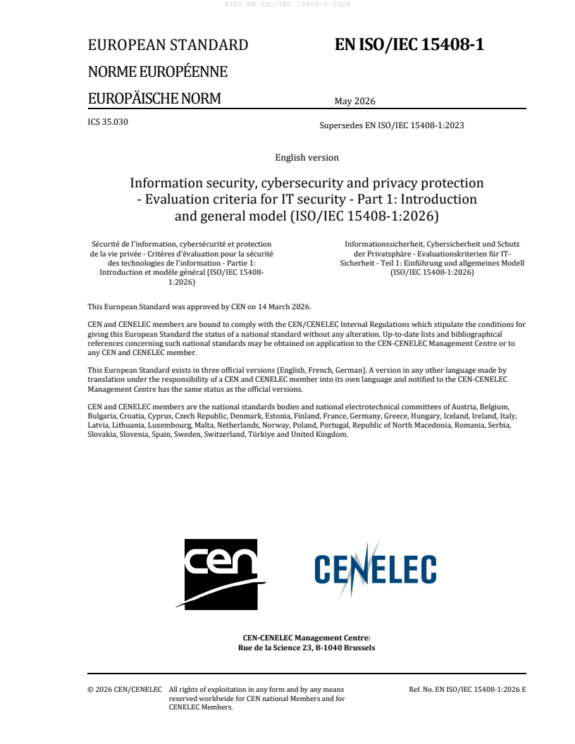 EN ISO/IEC 15408-1:2026 EN ISO/IEC 15408-1:2026 - Page 3 preview