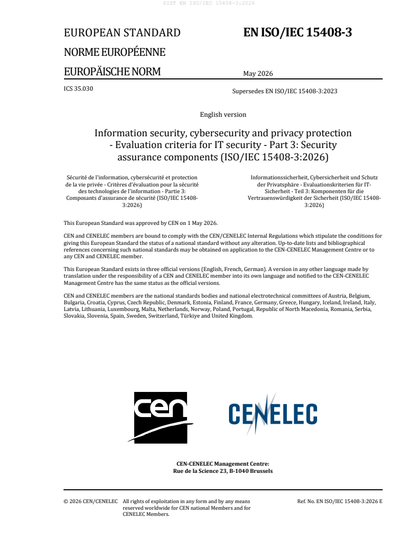 EN ISO/IEC 15408-3:2026 EN ISO/IEC 15408-3:2026 - Page 3 preview