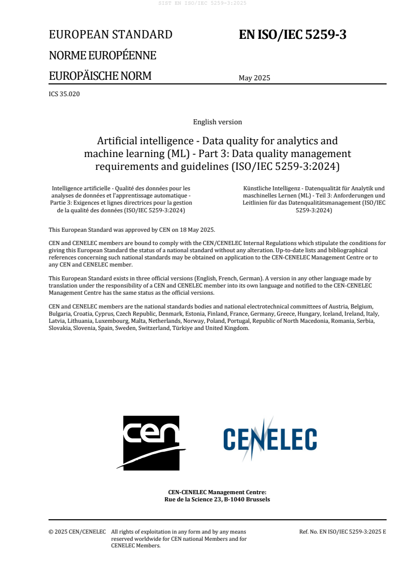 EN ISO/IEC 5259-3:2025
