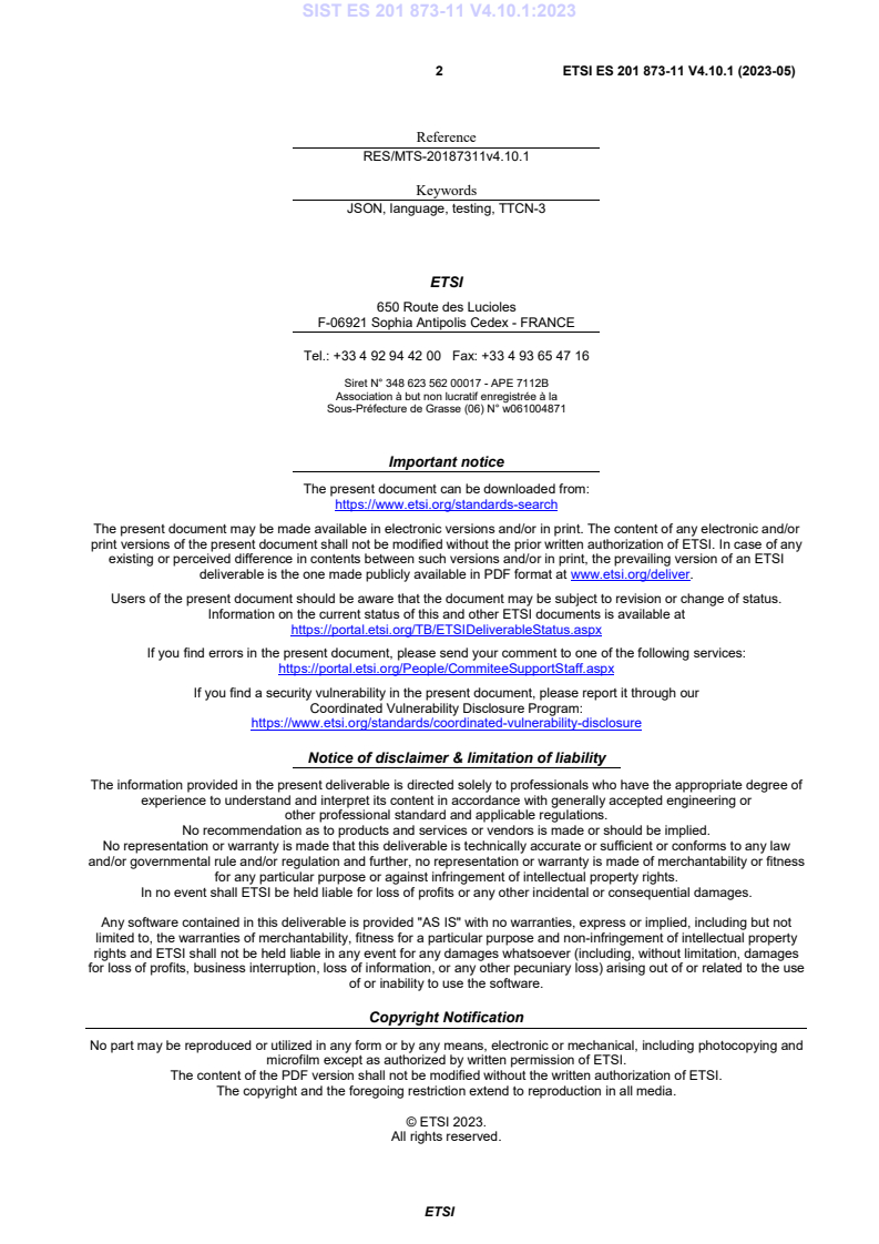 SIST ES 201 873-11 V4.10.1:2023 SIST ES 201 873-11 V4.10.1:2023 - Page 4 preview
