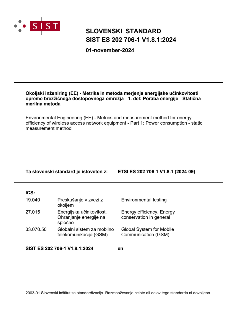 SIST ES 202 706-1 V1.8.1:2024 SIST ES 202 706-1 V1.8.1:2024 - BARVE - Page 1 preview