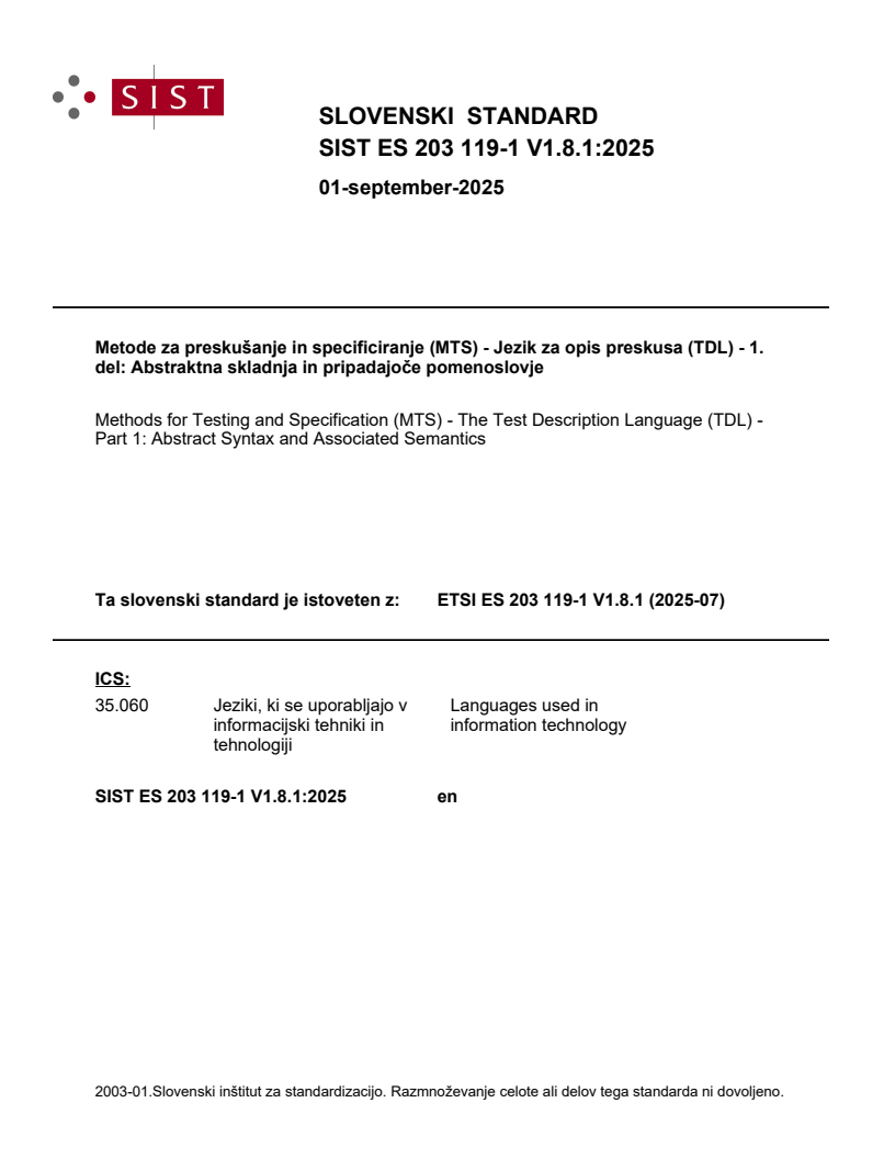 ES 203 119-1 V1.8.1:2025