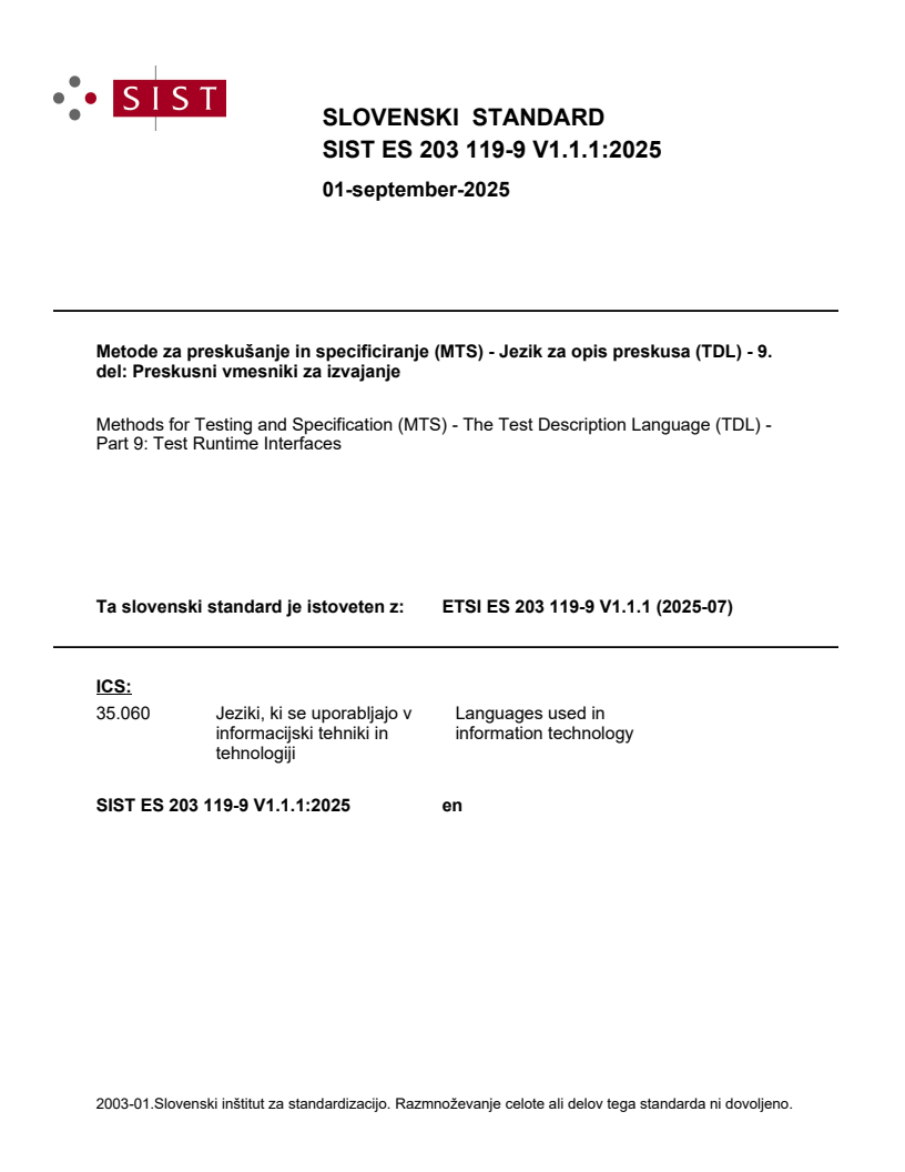 ES 203 119-9 V1.1.1:2025