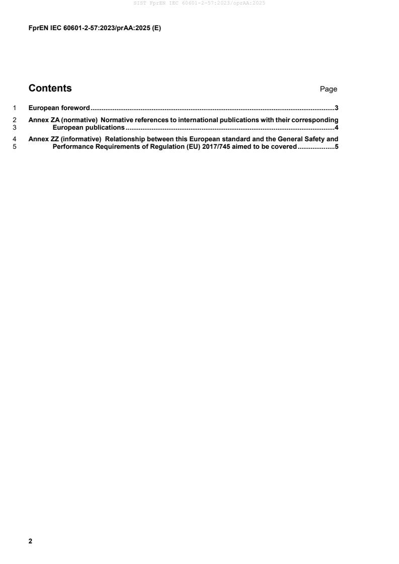 EN IEC 60601-2-57:2026/A11:2026 FprEN IEC 60601-2-57:2023/oprAA:2025 - Page 4 preview