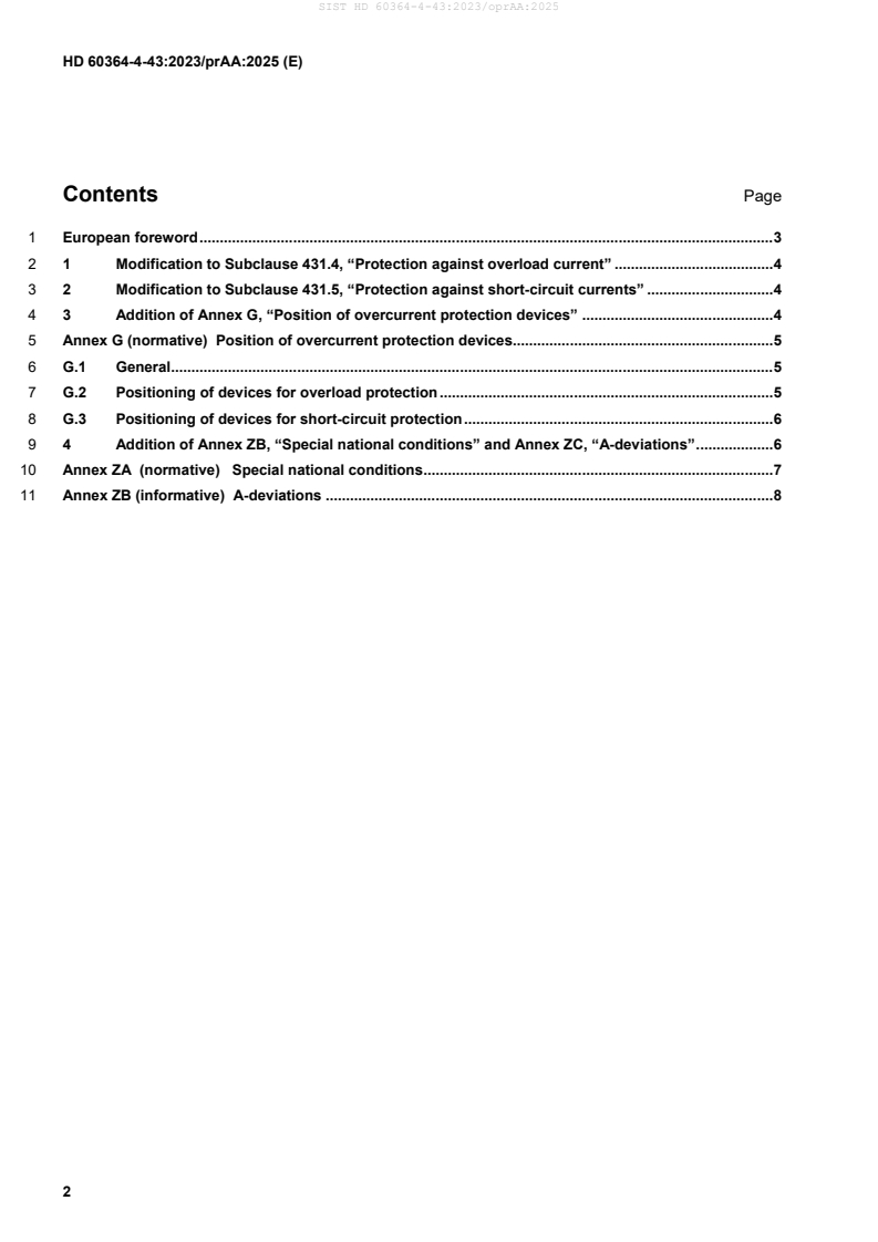 SIST HD 60364-4-43:2023/oprAA:2025 SIST HD 60364-4-43:2023/oprAA:2025 - Page 4 preview
