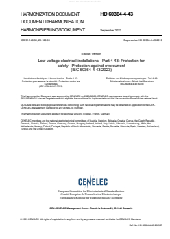 HD 60364-4-43:2023 HD 60364-4-43:2023 - Page 3 preview