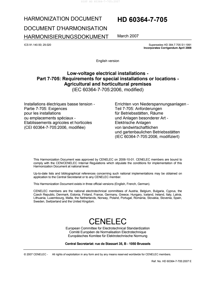 SIST HD 60364-7-705:2007 SIST HD 60364-7-705:2007