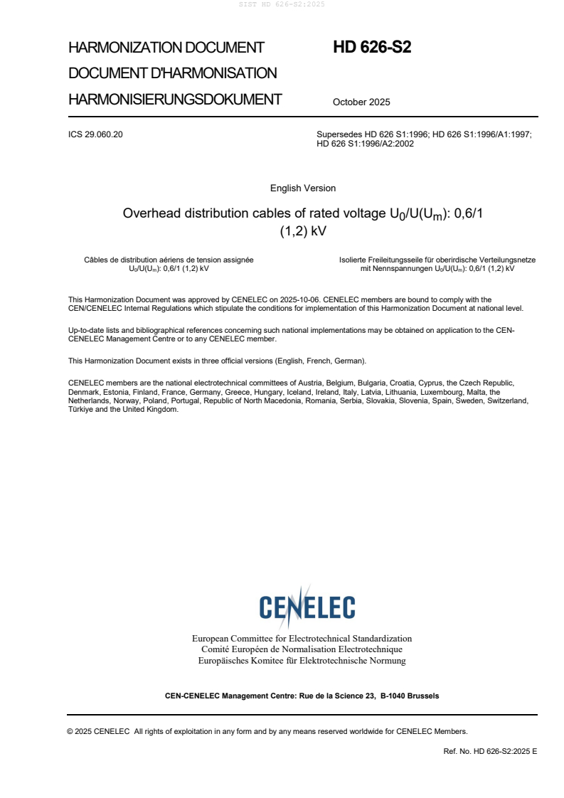 HD 626-S2:2025 HD 626-S2:2025