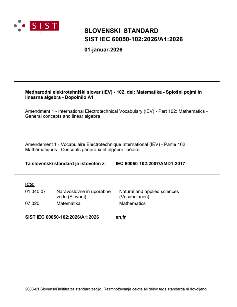 SIST IEC 60050-102:2026/A1:2026