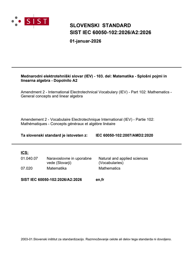 SIST IEC 60050-102:2026/A2:2026 SIST IEC 60050-102:2026/A2:2026