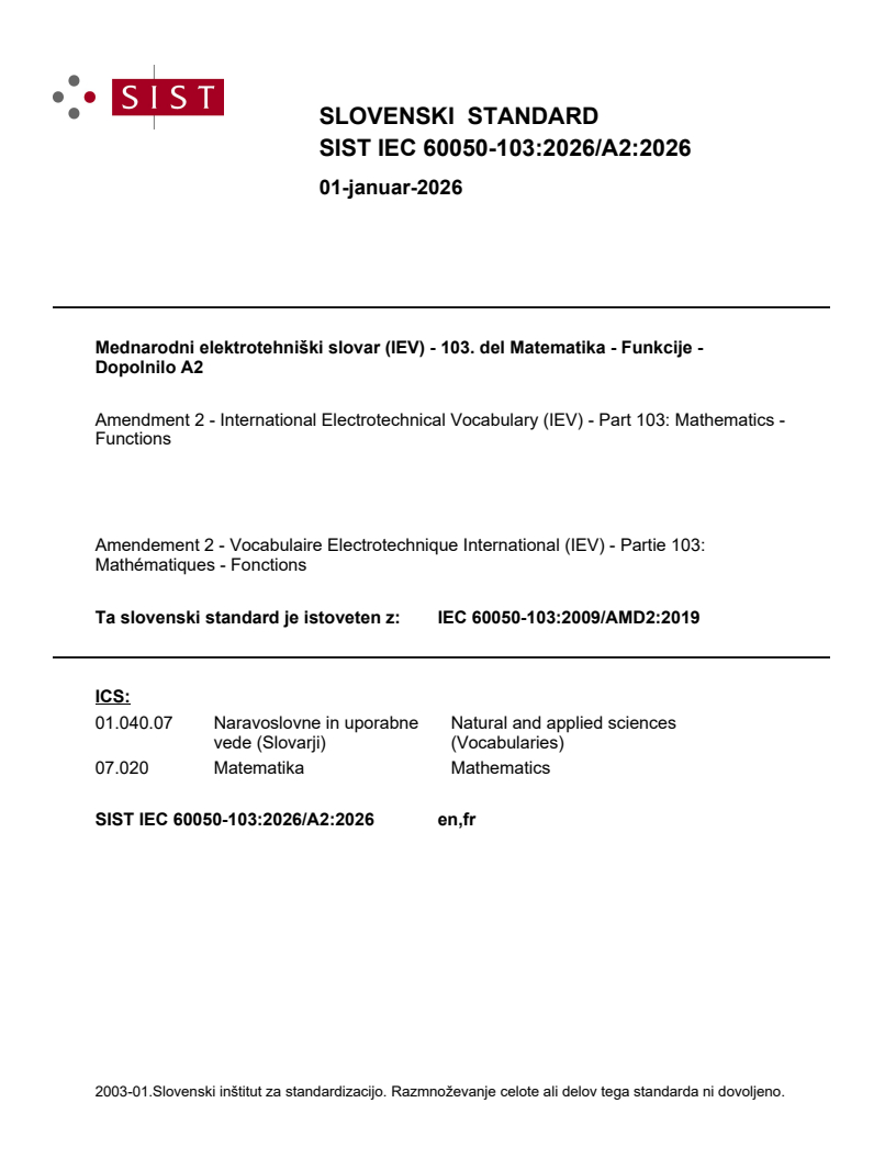 SIST IEC 60050-103:2026/A2:2026