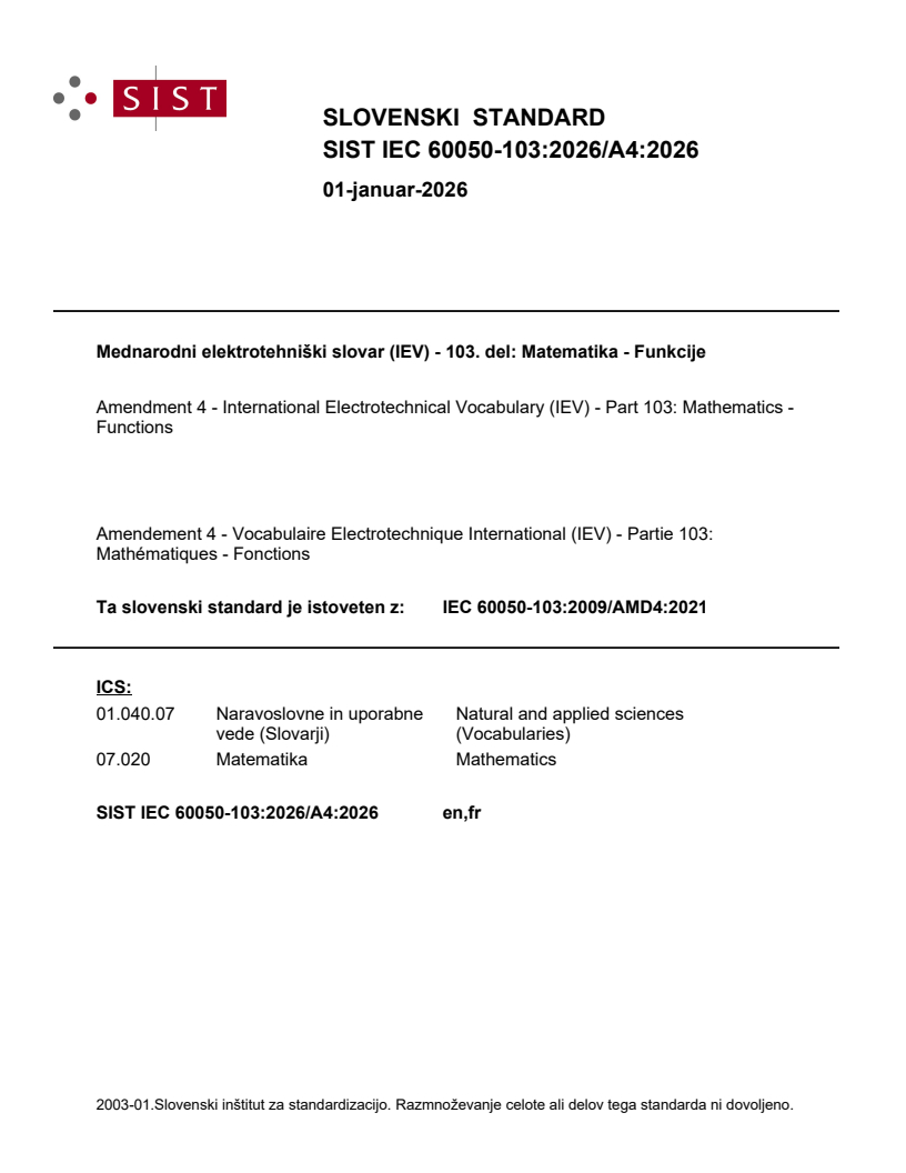 SIST IEC 60050-103:2026/A4:2026