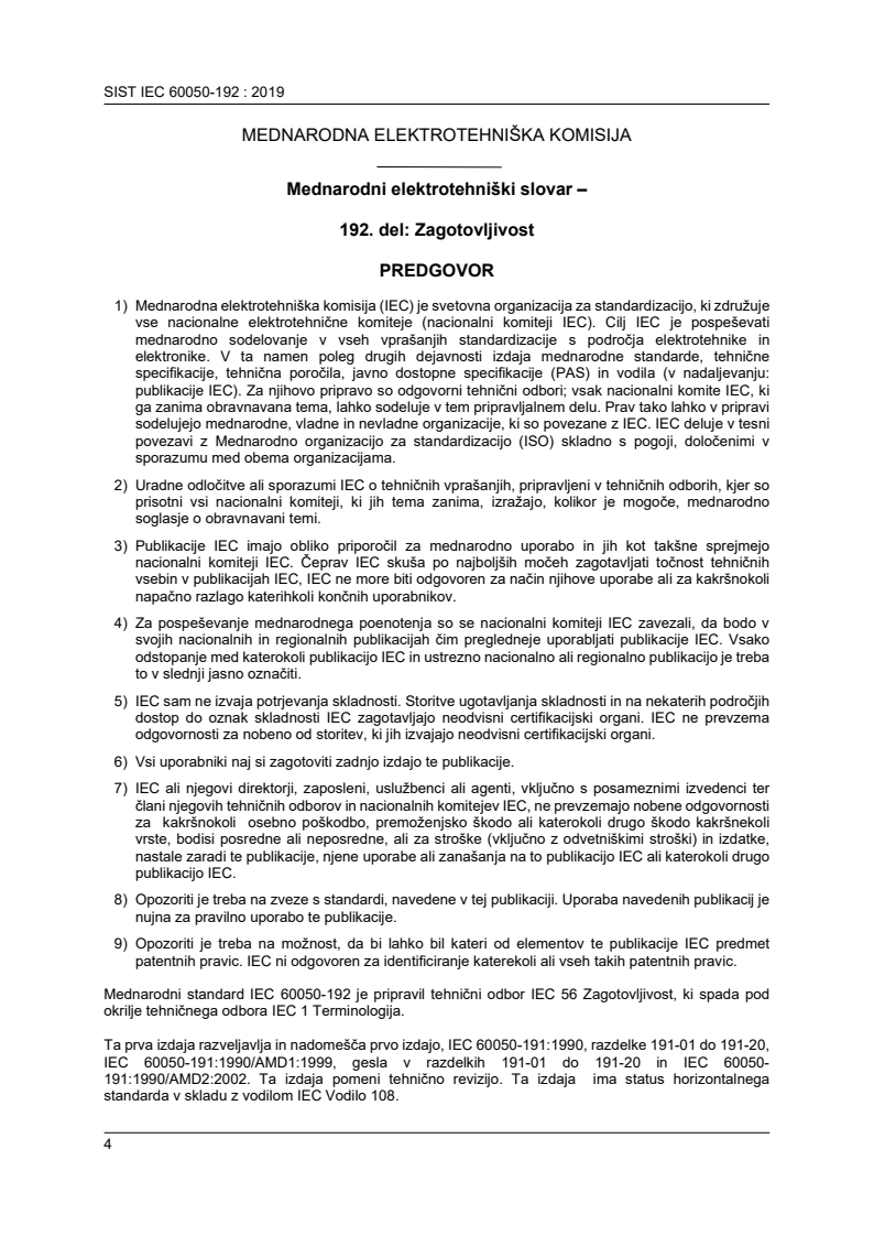 SIST IEC 60050-192:2019 SIST IEC 60050-192:2019 - Page 4 preview