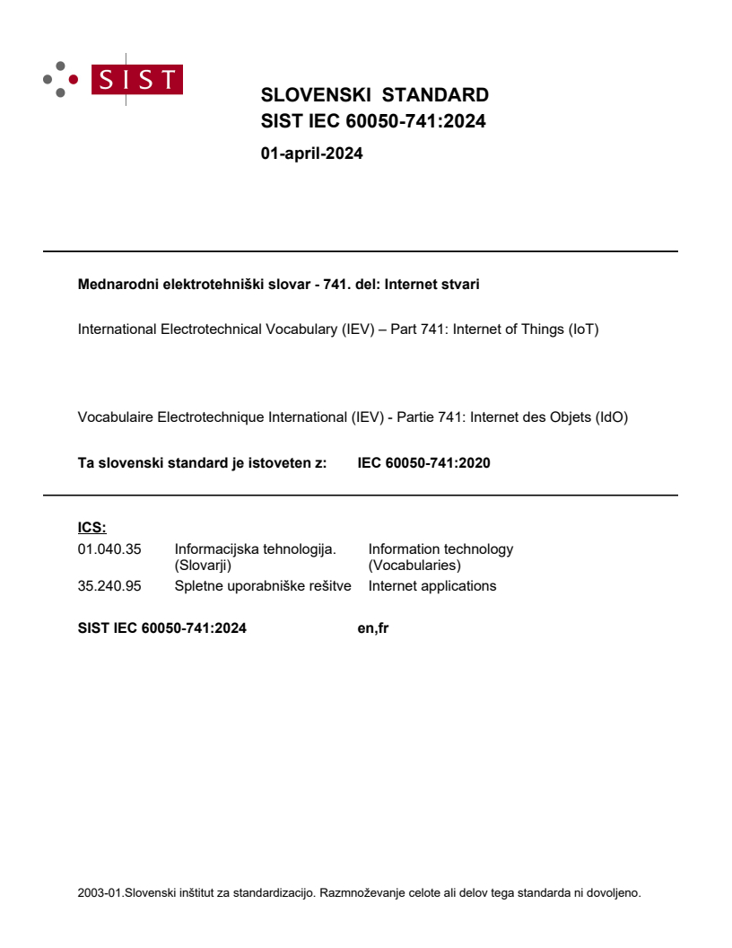 IEC 60050-741:2020 IEC 60050-741:2024 - Page 1 preview