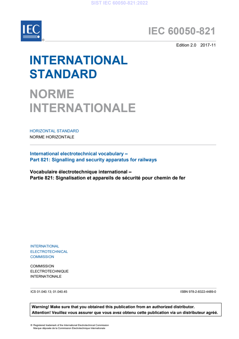 IEC 60050-821:2017 IEC 60050-821:2022 - Page 3 preview