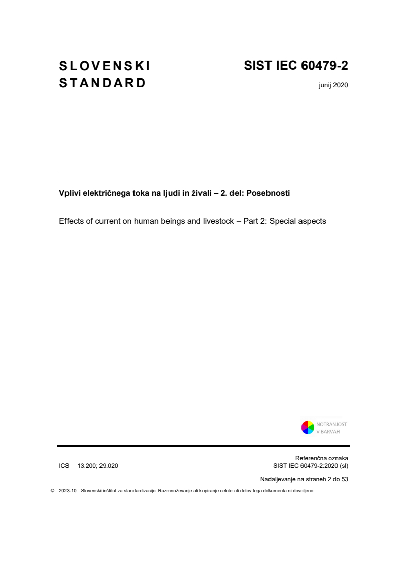 SIST IEC 60479-2:2020 SIST IEC 60479-2:2020 - BARVE - Page 1 preview