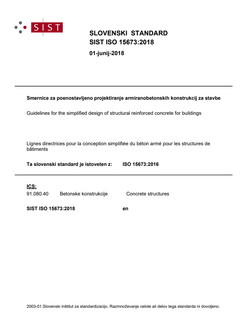 ISO 15673:2016 ISO 15673:2018 - BARVE - Page 1 preview