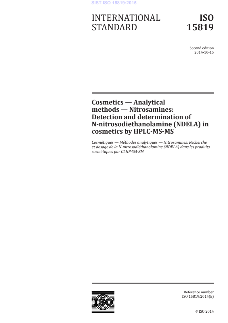 ISO 15819:2014 ISO 15819:2015 - BARVE - Page 3 preview