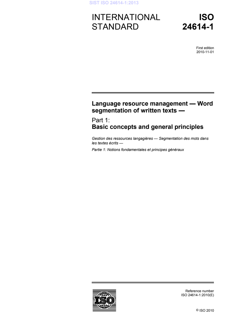 SIST ISO 24614-1:2013 SIST ISO 24614-1:2013 - BARVE - Page 3 preview