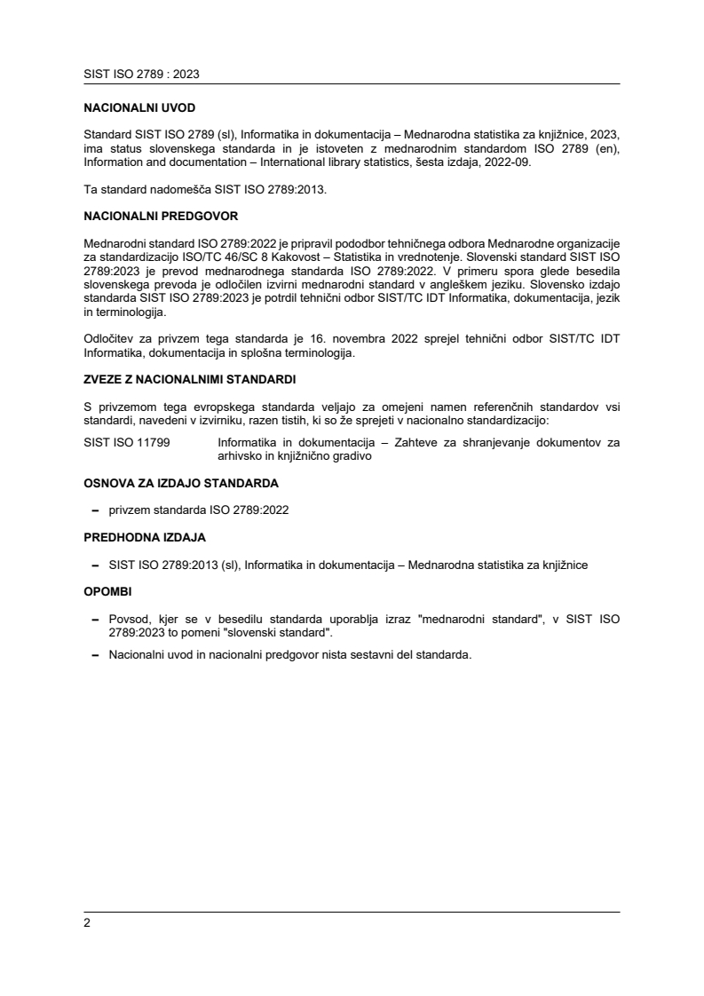 SIST ISO 2789:2023 SIST ISO 2789:2023 - Page 2 preview