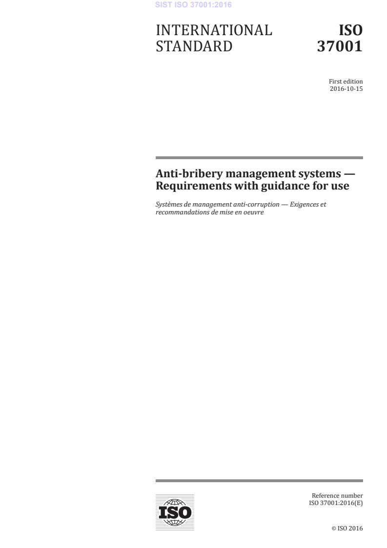 ISO 37001:2016 ISO 37001:2016 - Page 3 preview