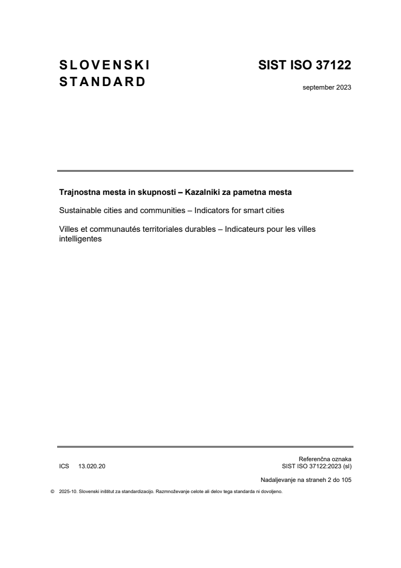 SIST ISO 37122:2023 - BARVE