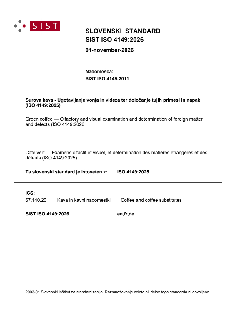 SIST ISO 4149:2026 SIST ISO 4149:2026 - Page 1 preview