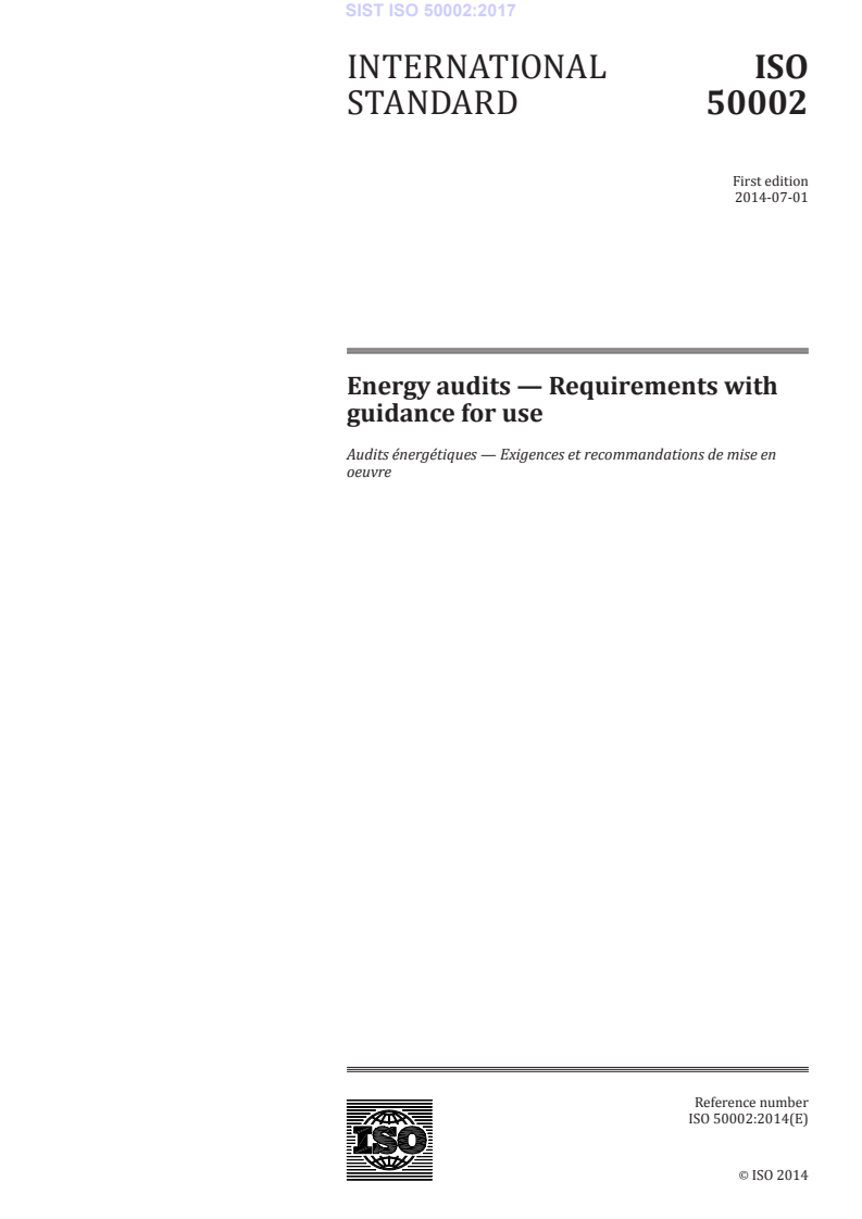 ISO 50002:2014 ISO 50002:2017 - Page 3 preview