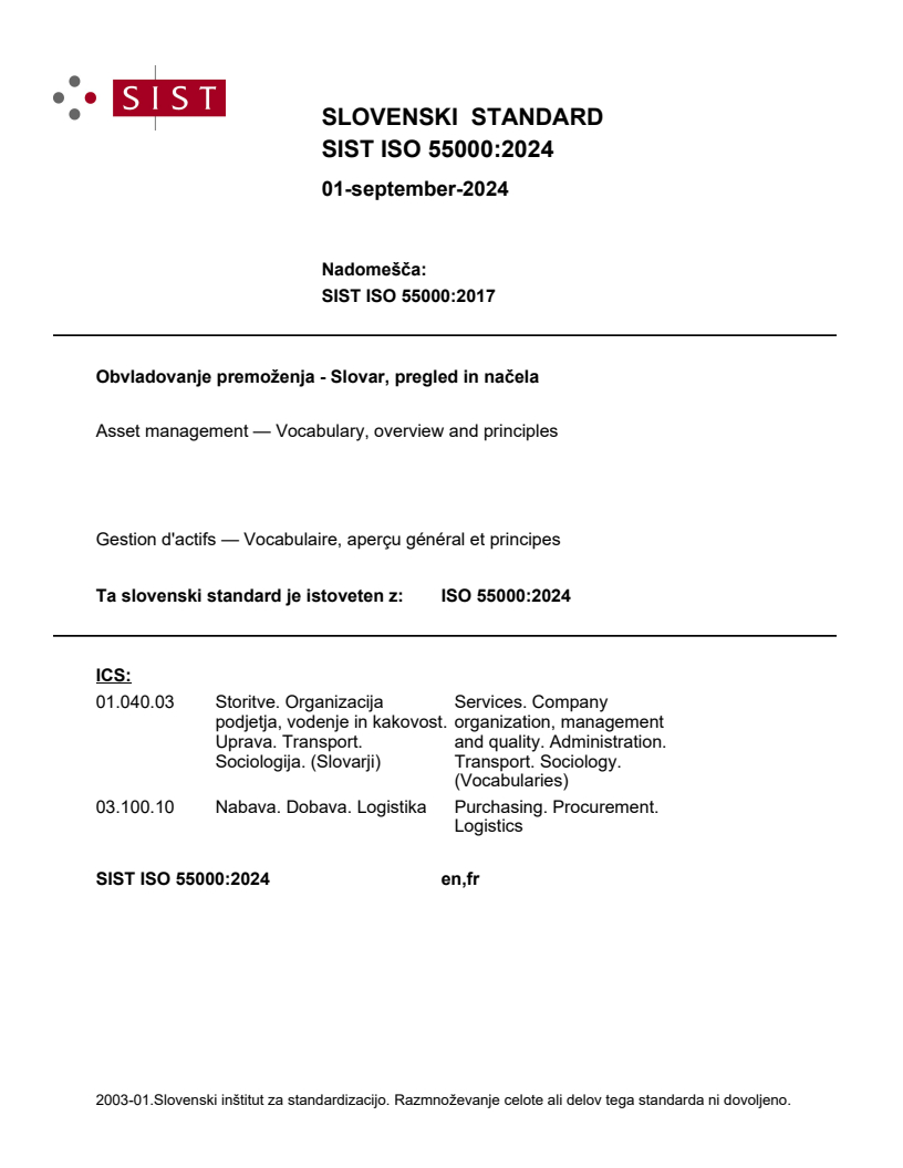 SIST ISO 55000:2024 SIST ISO 55000:2024 - Page 1 preview