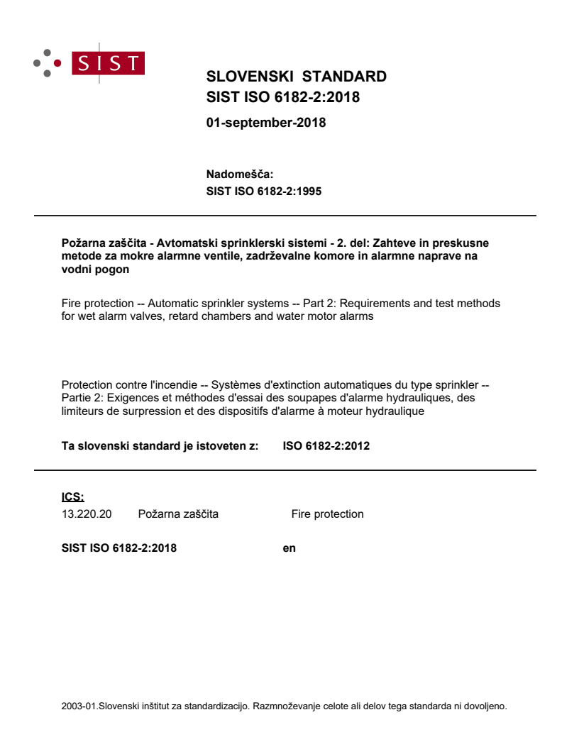 ISO 6182-2:2012 ISO 6182-2:2018 - Page 1 preview