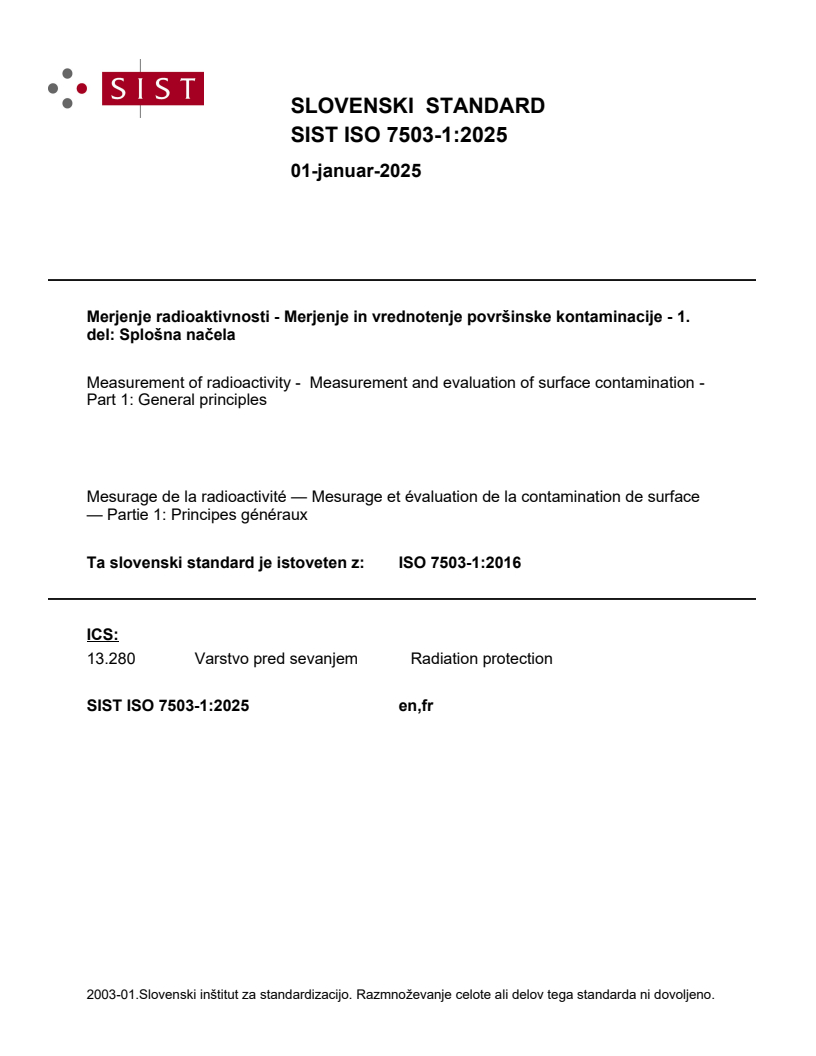 ISO 7503-1:2016 ISO 7503-1:2025 - Page 1 preview