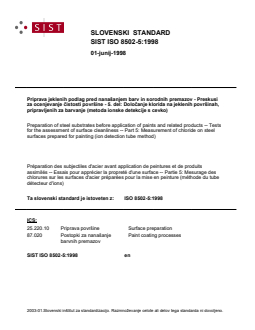 SIST ISO 8502-5:1998 - Page 1 preview