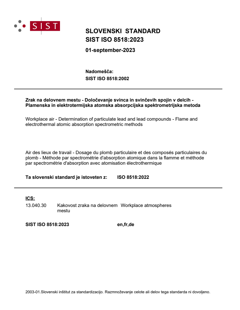 ISO 8518:2022 ISO 8518:2023 - Page 1 preview