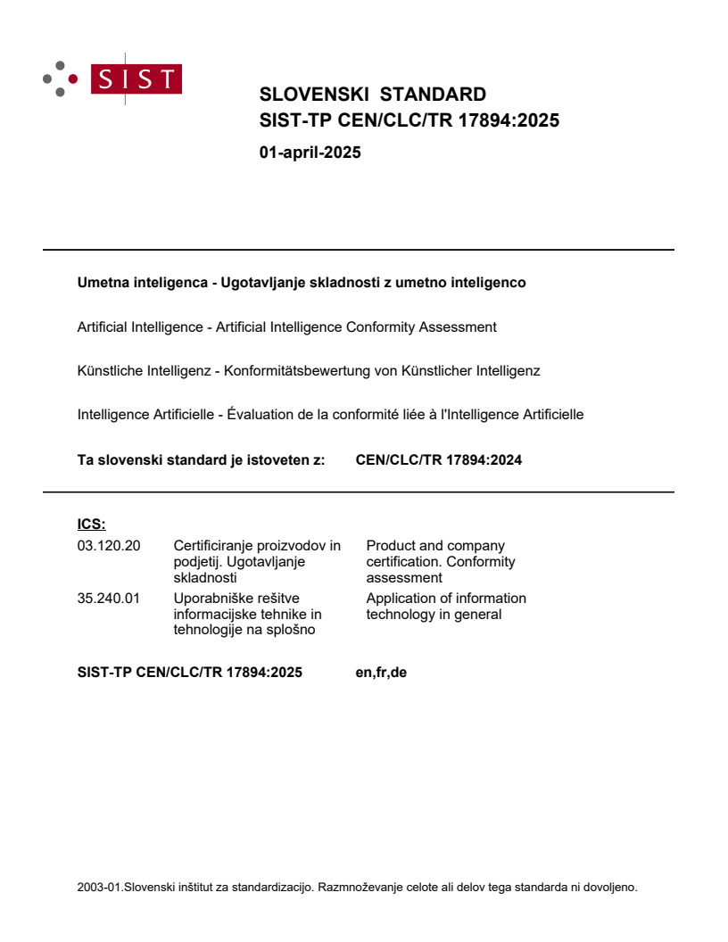 CEN/CLC/TR 17894:2024 TP CEN/CLC/TR 17894:2025 - BARVE - Page 1 preview