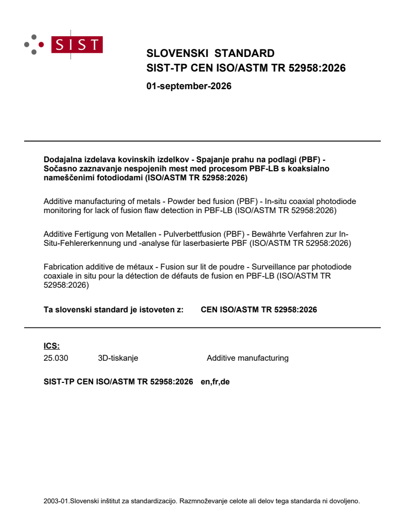 SIST-TP CEN ISO/ASTM TR 52958:2026 SIST-TP CEN ISO/ASTM TR 52958:2026 - BARVE - Page 1 preview