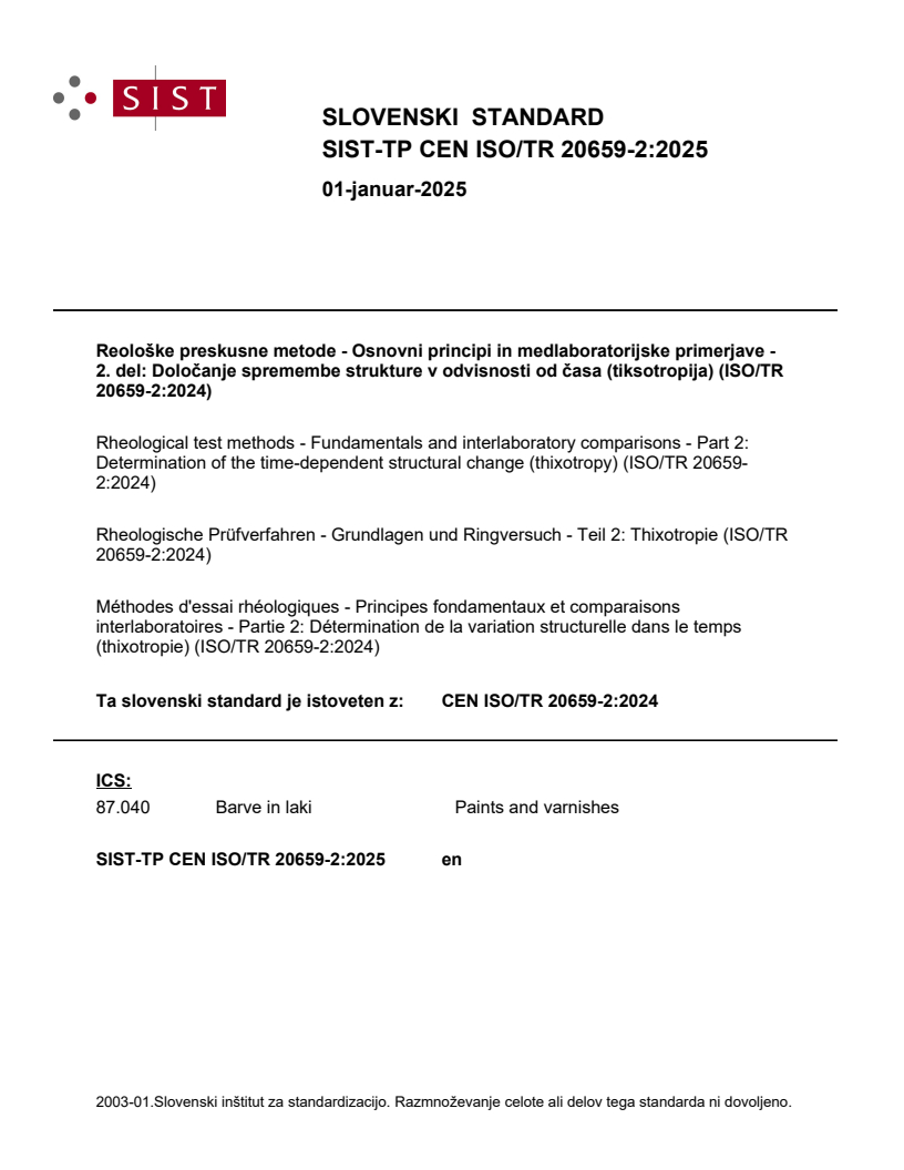 CEN ISO/TR 20659-2:2024 TP CEN ISO/TR 20659-2:2025 - Page 1 preview