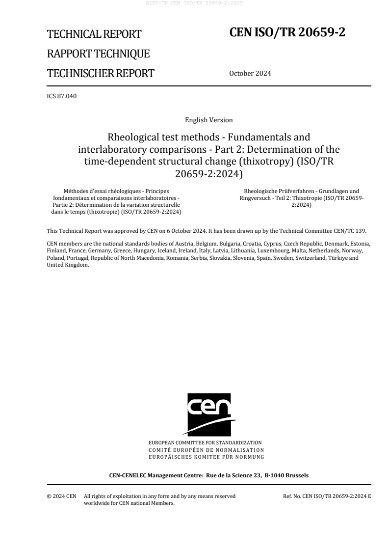 CEN ISO/TR 20659-2:2024 TP CEN ISO/TR 20659-2:2025 - Page 3 preview