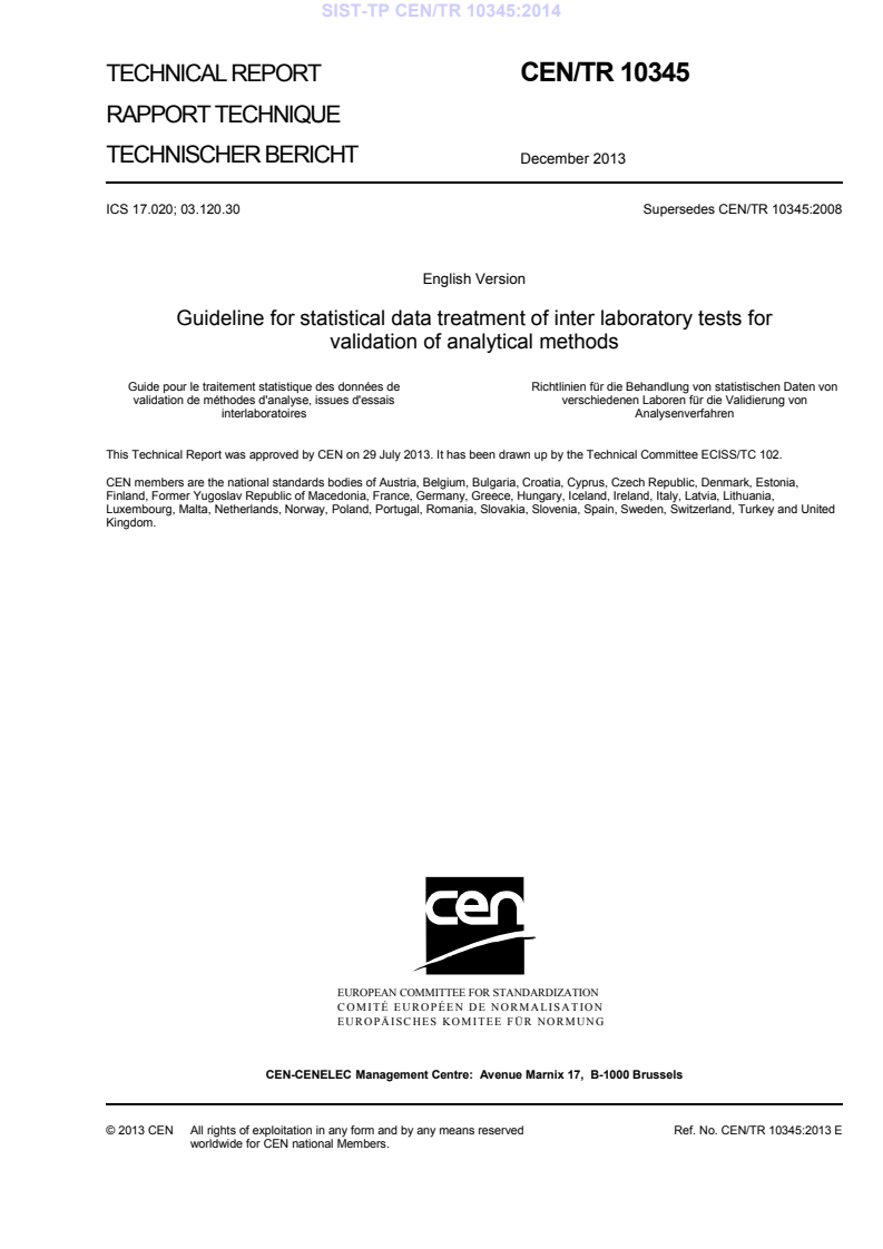 CEN/TR 10345:2013 TP CEN/TR 10345:2014 - BARVE - Page 3 preview