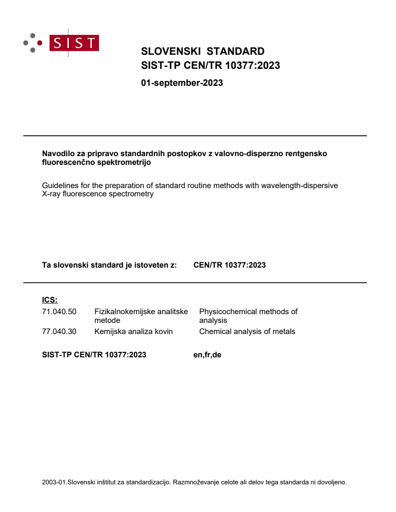 CEN/TR 10377:2023 TP CEN/TR 10377:2023 - Page 1 preview