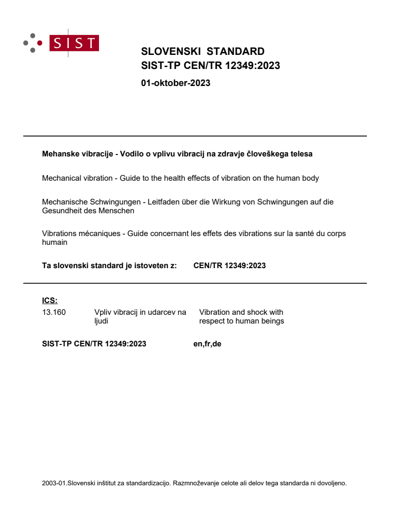 CEN/TR 12349:2023 TP CEN/TR 12349:2023 - Page 1 preview
