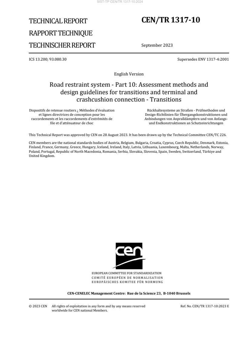 CEN/TR 1317-10:2023 TP CEN/TR 1317-10:2024 - Page 3 preview