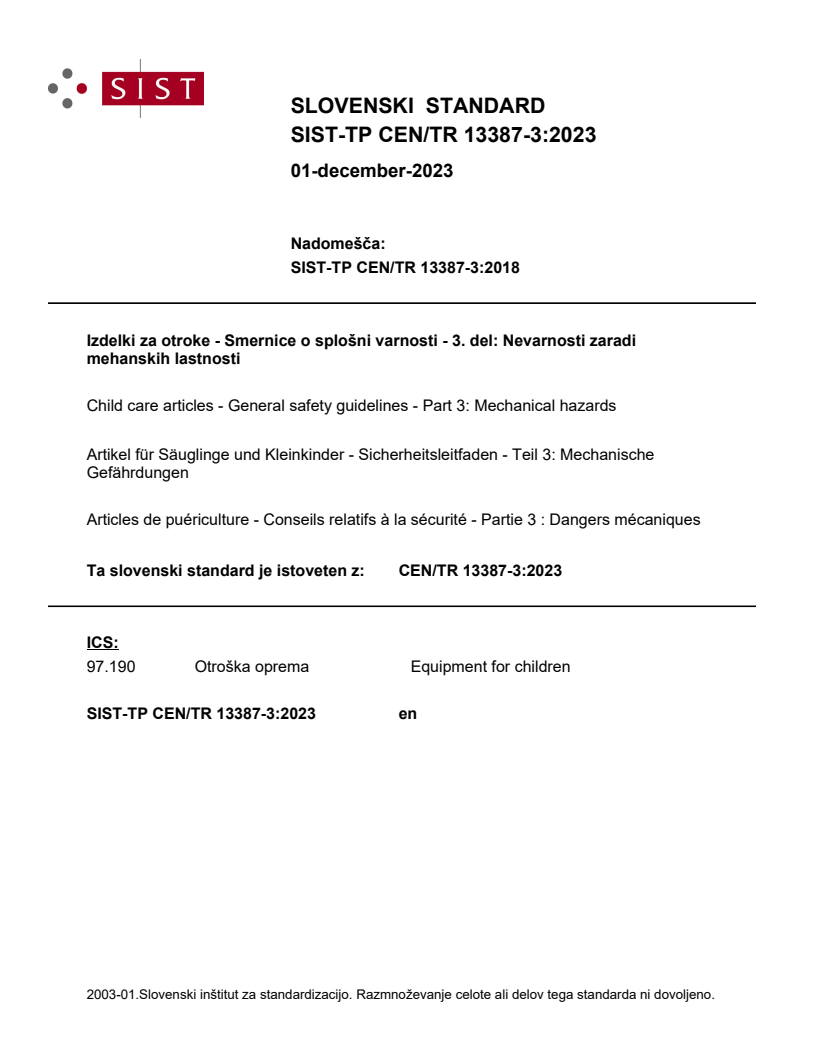 CEN/TR 13387-3:2023 TP CEN/TR 13387-3:2023 - BARVE - Page 1 preview