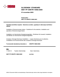 CEN/TR 13582:2025 TP CEN/TR 13582:2025 - BARVE - Page 1 preview