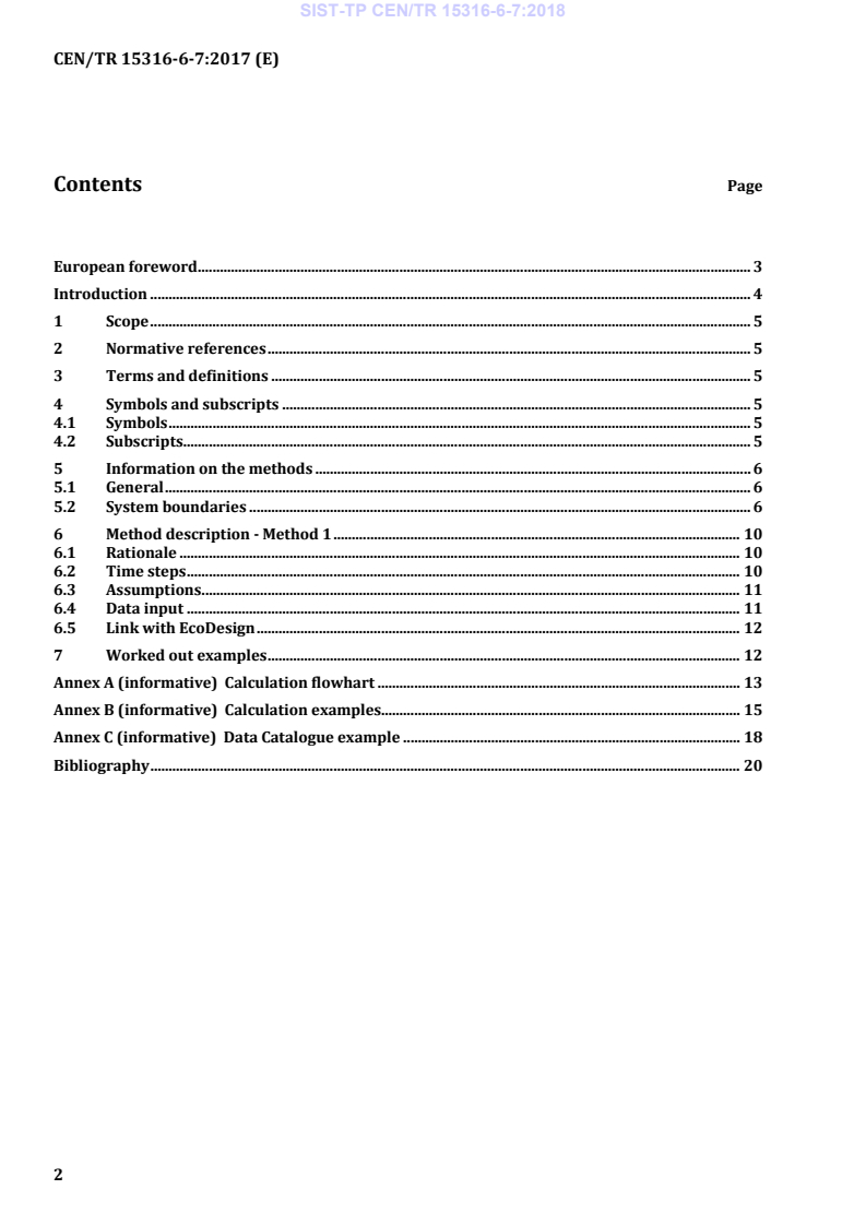 CEN/TR 15316-6-7:2017 TP CEN/TR 15316-6-7:2018 - BARVE - Page 4 preview