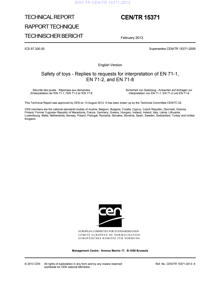 CEN/TR 15371:2013 TP CEN/TR 15371:2013 - BARVE - Page 3 preview
