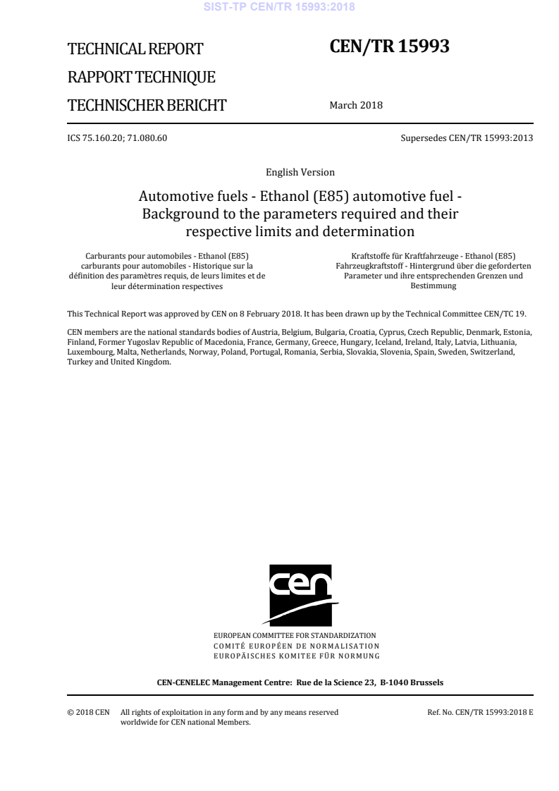 CEN/TR 15993:2018 TP CEN/TR 15993:2018 - BARVE - Page 3 preview