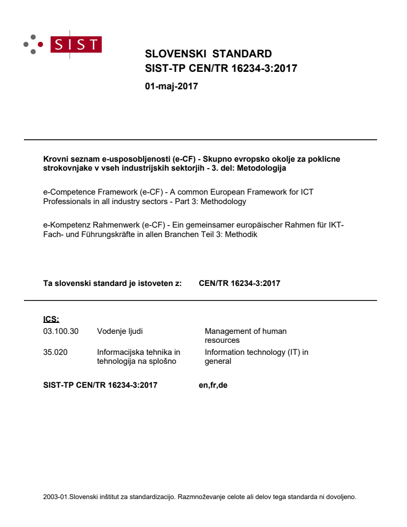 CEN/TR 16234-3:2017 TP CEN/TR 16234-3:2017 - BARVE - Page 1 preview