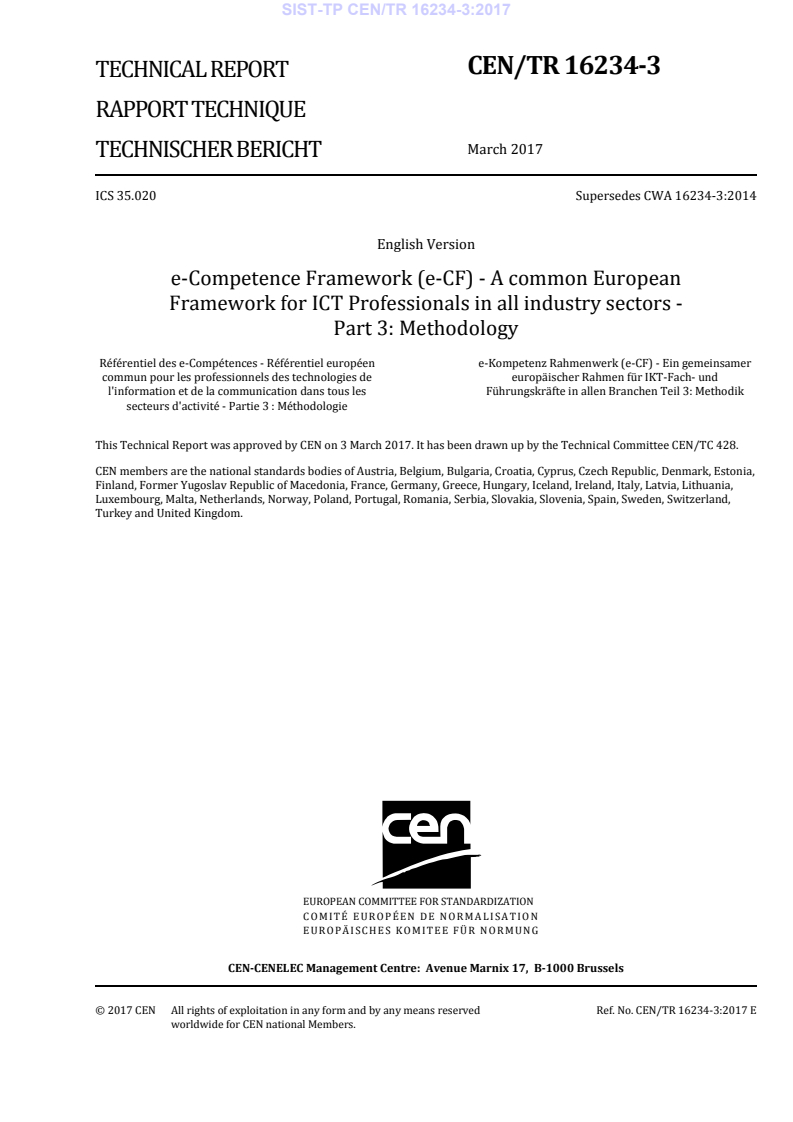 CEN/TR 16234-3:2017 TP CEN/TR 16234-3:2017 - BARVE - Page 3 preview