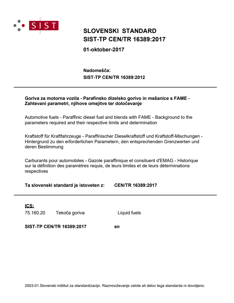 CEN/TR 16389:2017 TP CEN/TR 16389:2017 - BARVE - Page 1 preview